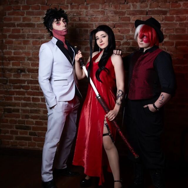 #dabi by @monarch.cosp #momoyaoyorozu by @klimas_cosplay #todoroki by @rainroxycosplay Фото и обрабо