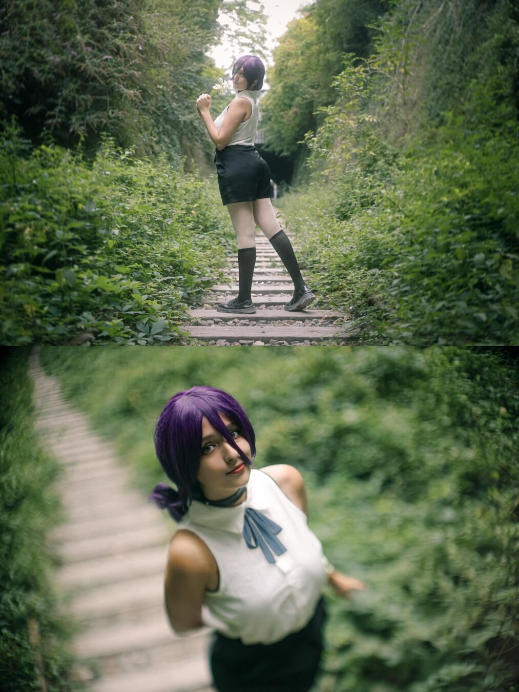 Небольшая фотосессия, которую мы сделали прошлым летом с @fumo_graphy 🌱 Весна скоро придёт 🌼 #резе #косплейChainsawMan #мангаChainsawMan