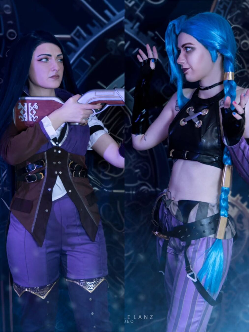 «Мы не можем стереть свои ошибки. Никто из нас.» ❗ FAKE 🔫 💙Кейтлин: @bei.cos 💜Джинкс: @roxnotfound.cosplay 📸: @alelanzvideo 🔫: @arti_san.props 🔵Фандом: Arcane -